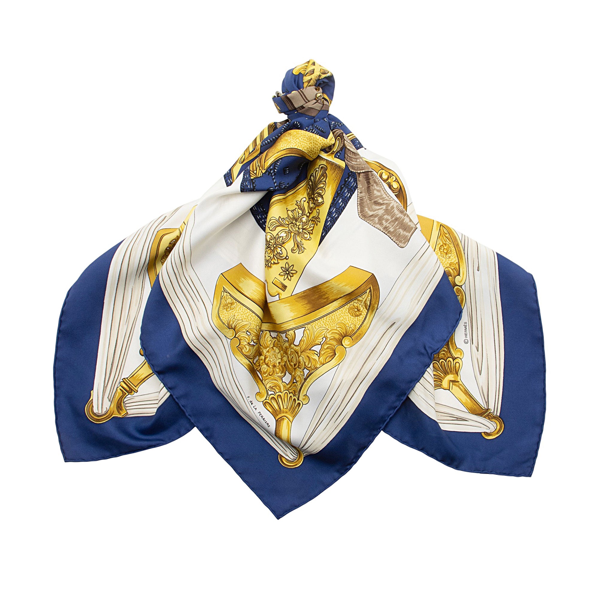 Hermes Silk Etriers 90cm Scarf