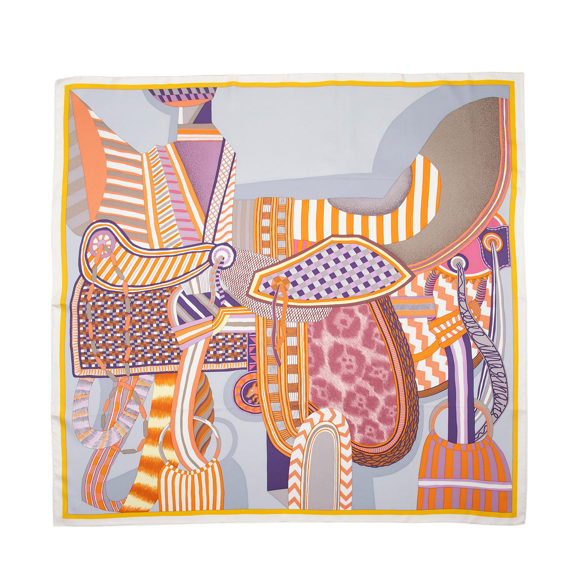 Hermes Silk Imaginaire Dossard 90cm Scarf (SHF-KLRcAu)