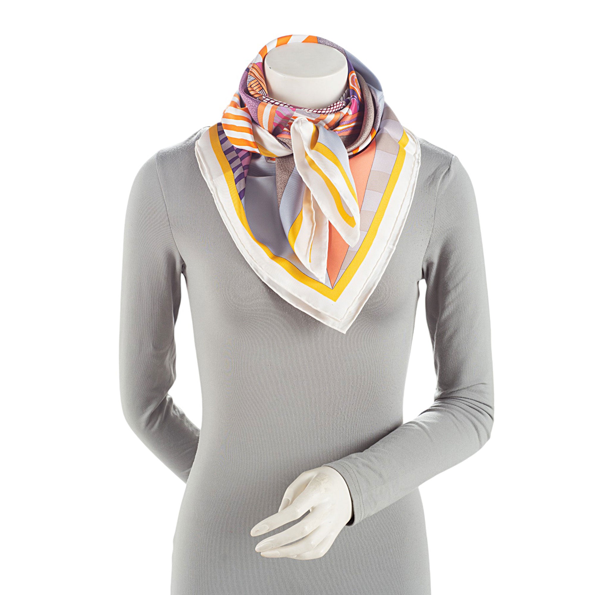 Hermes Silk Imaginaire Dossard 90cm Scarf (SHF-KLRcAu)