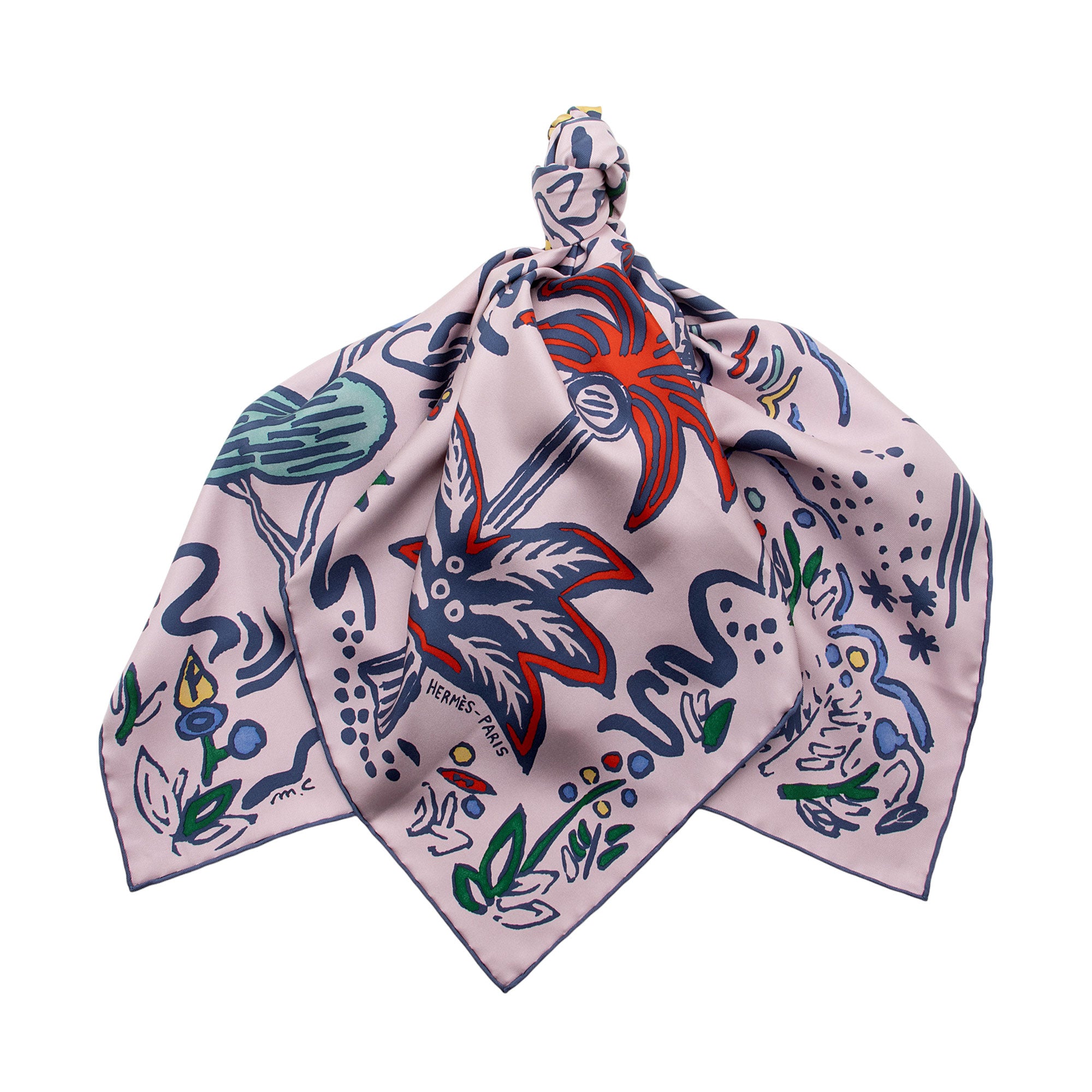 HERMES デザイン ストール 90cm x 90cm Hermes Scarf 