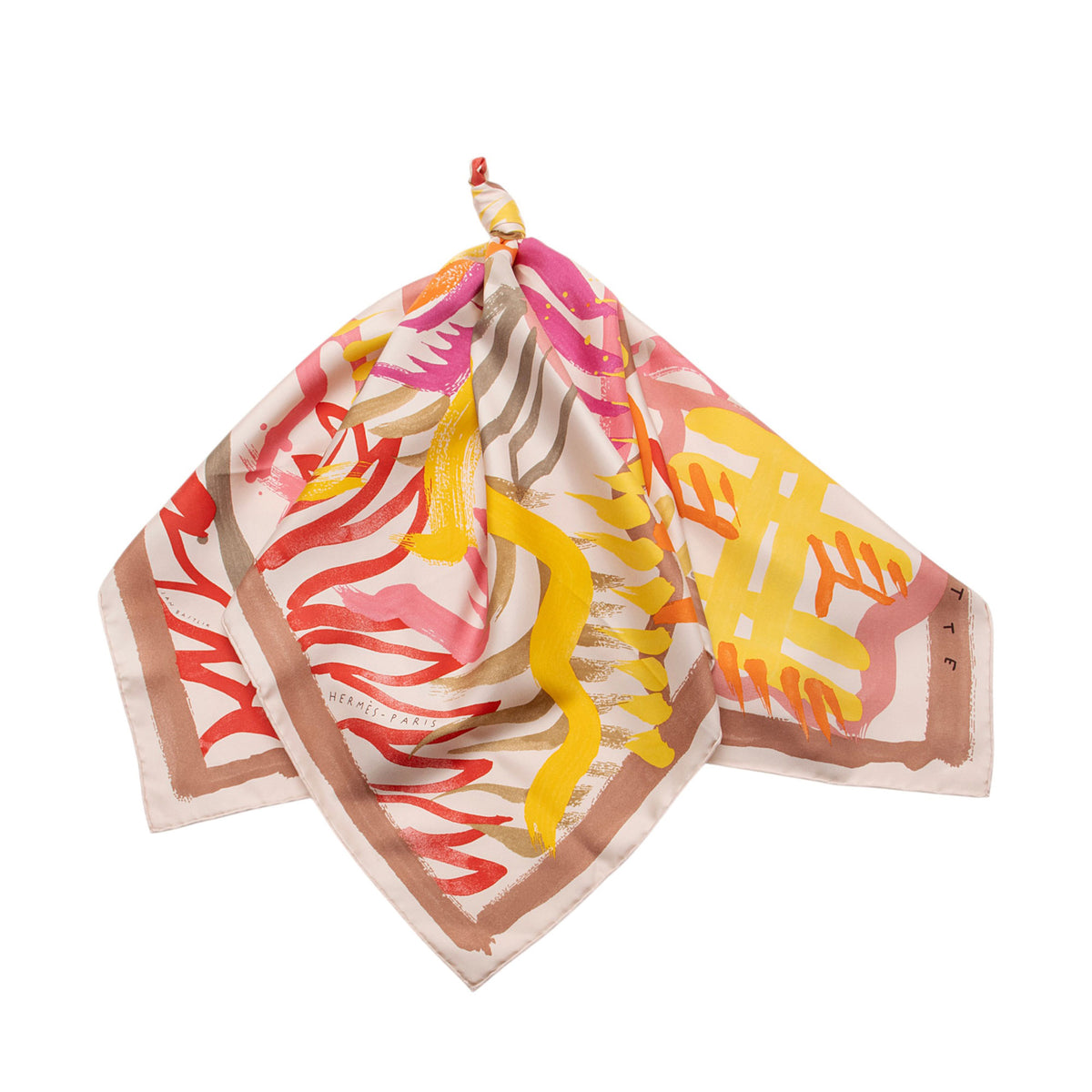 Hermes Silk Le Cavalier a la Trompette 90cm Scarf