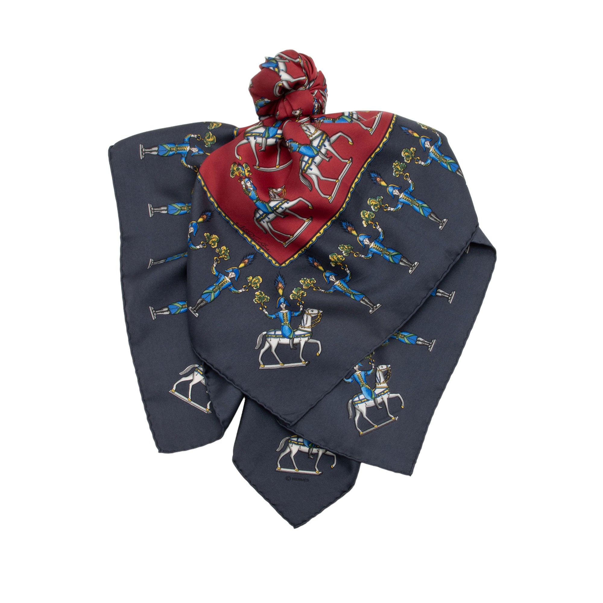 Hermes Silk Les Artificiers 90cm Scarf (SHF-d0s4nA)