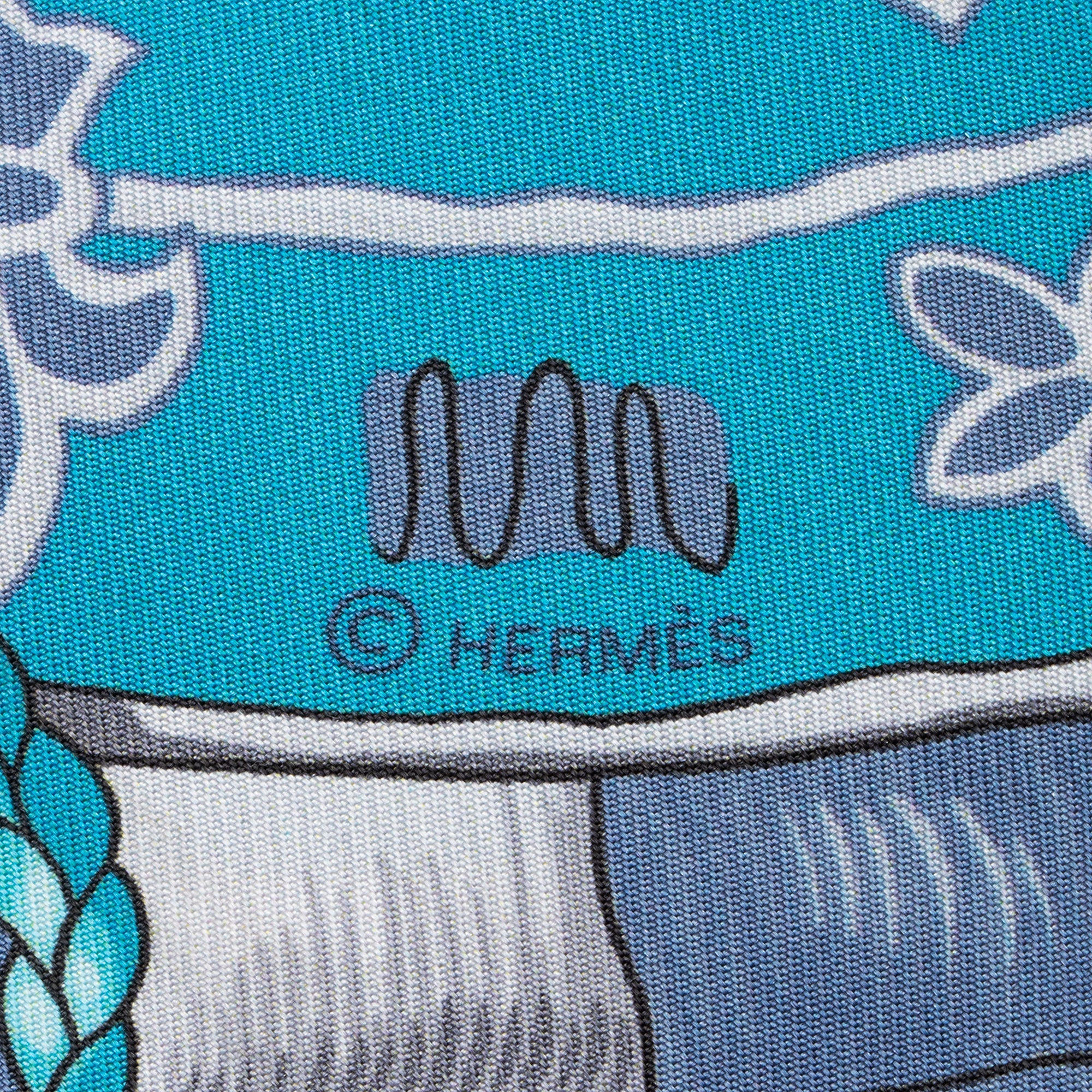 Hermes Silk Les Cles Maxi Twilly Scarf