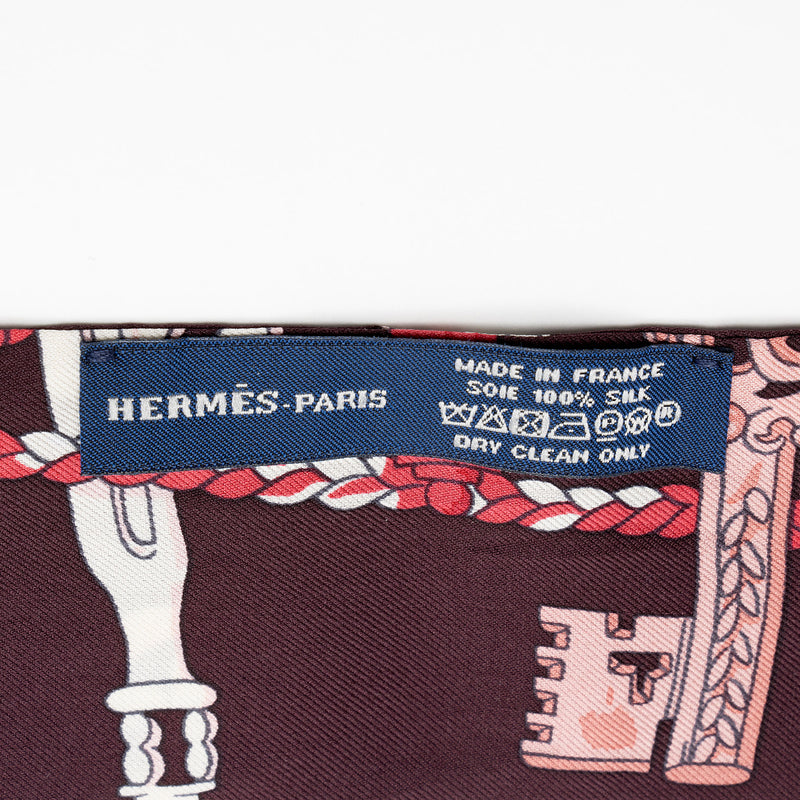 Hermes Silk Les Cles Twilly Scarf (SHF-XVDpqk)