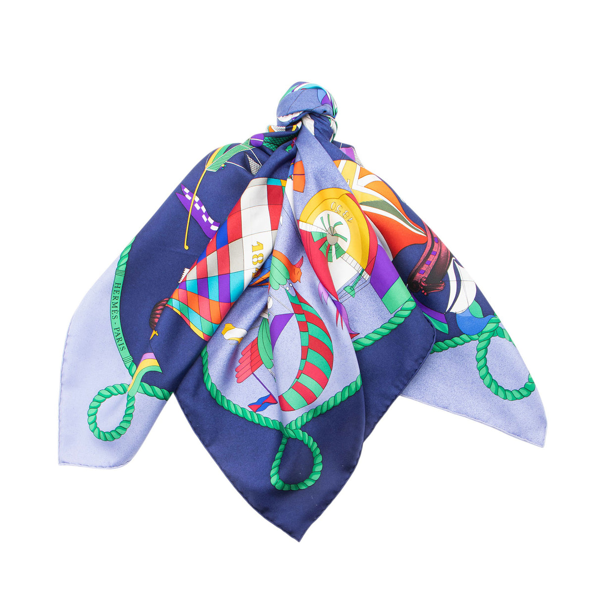 Hermes Silk Les Folies du Ciel 90cm Scarf