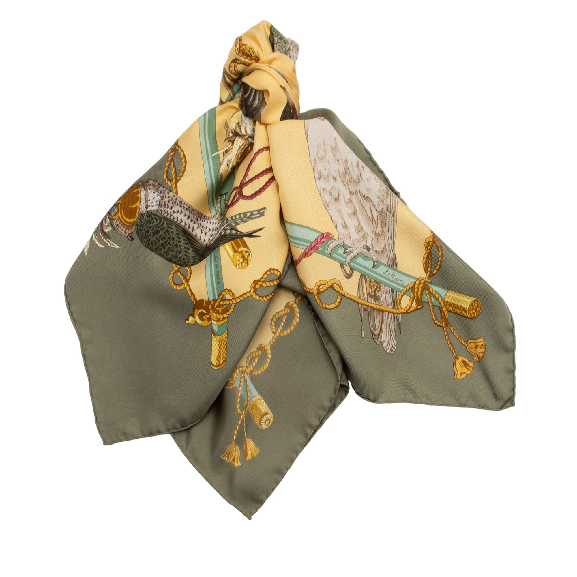 Hermes Silk Les Oiseaux Du Roy 90cm Scarf (SHF-EvZMjk)