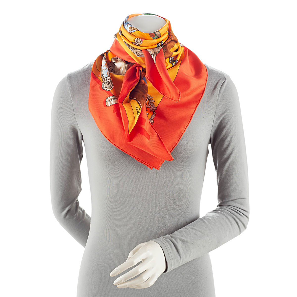 Hermes Silk Memoire d'Hermes 90cm Scarf