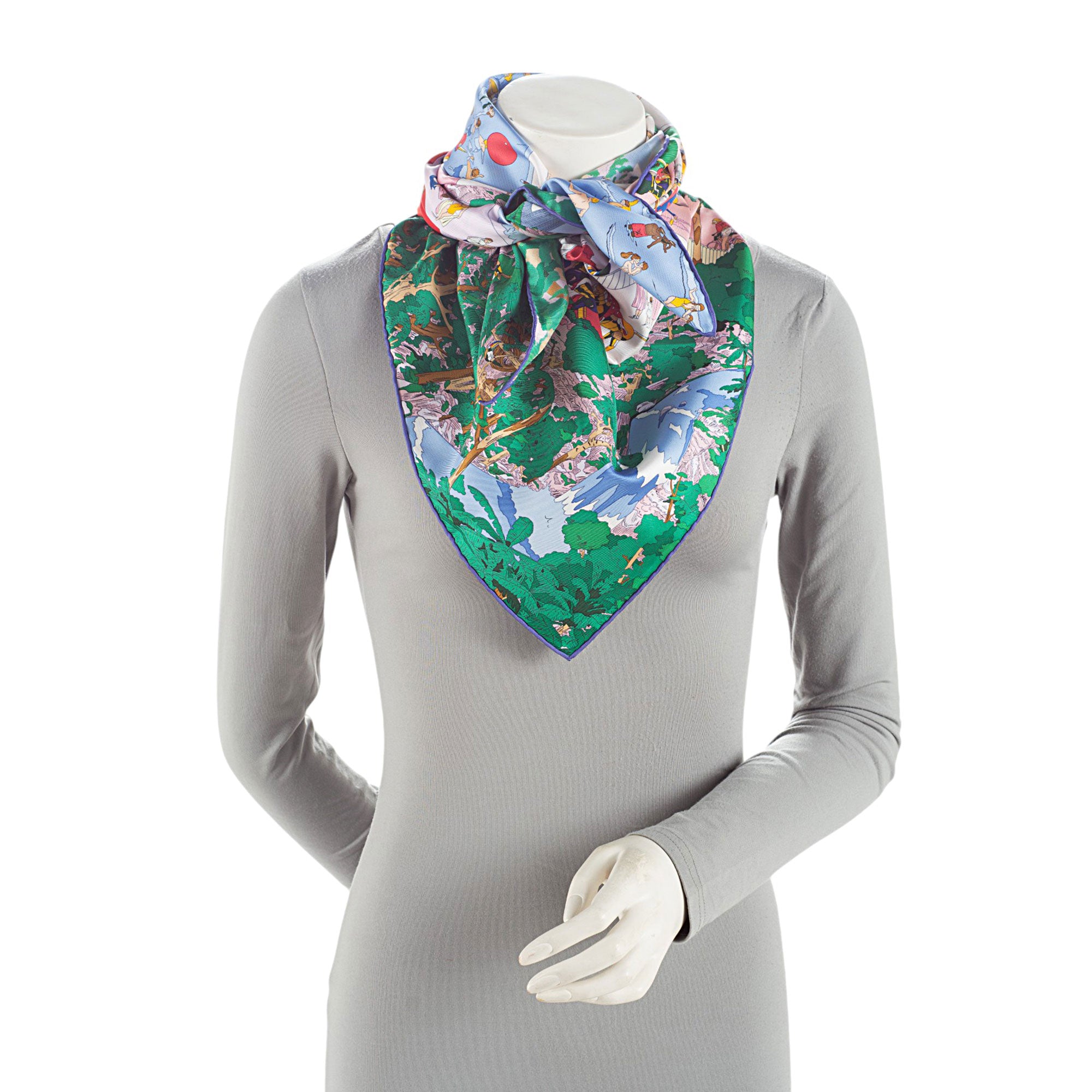 Hermes Silk On The Beach 90cm Scarf (SHF-mMGJNC)