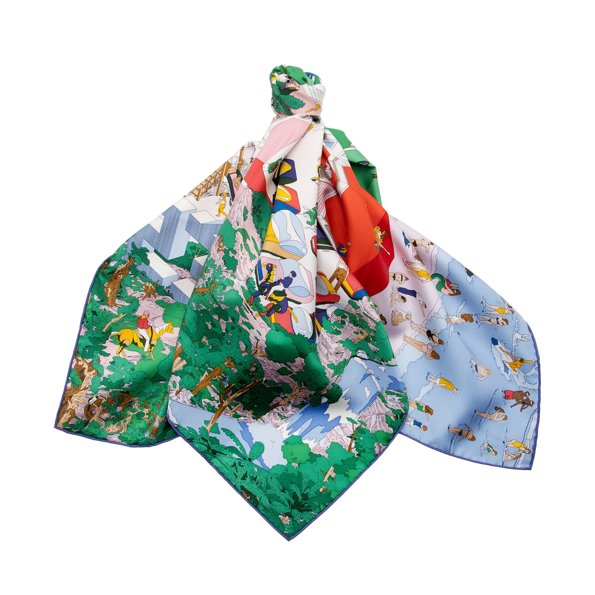 Hermes Silk On The Beach 90cm Scarf (SHF-mMGJNC)