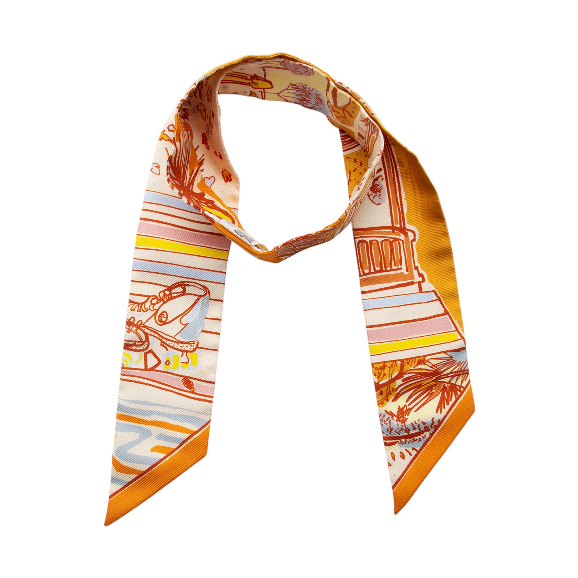 Hermes Silk Rayures d'Ete Twilly