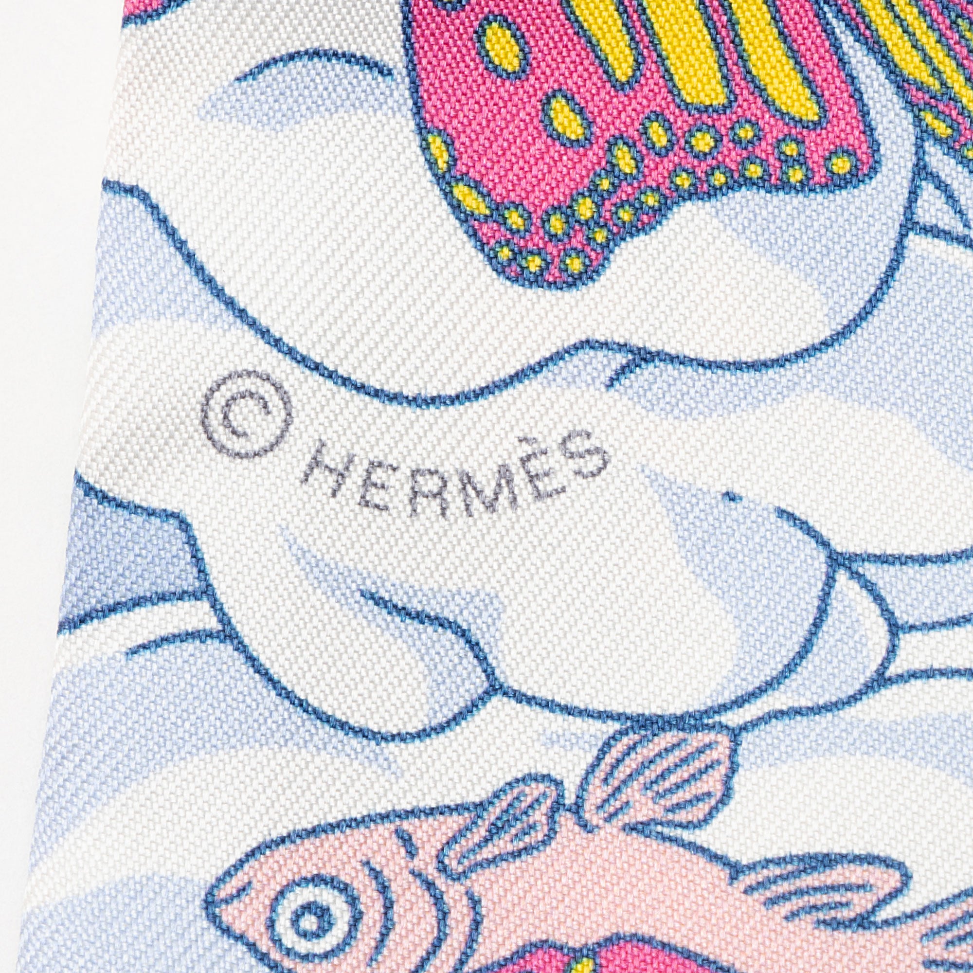 Hermes Silk Sur Mon Nuage Twilly Scarf