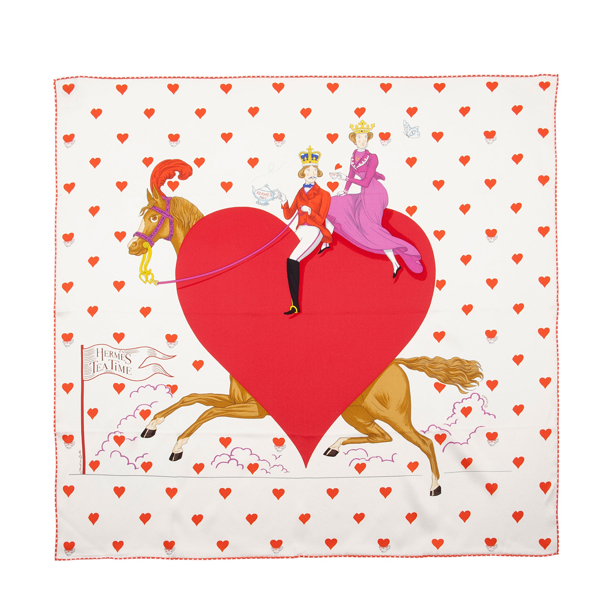 Hermes Silk Tea Time 70cm Scarf (SHF-D4yPBB)