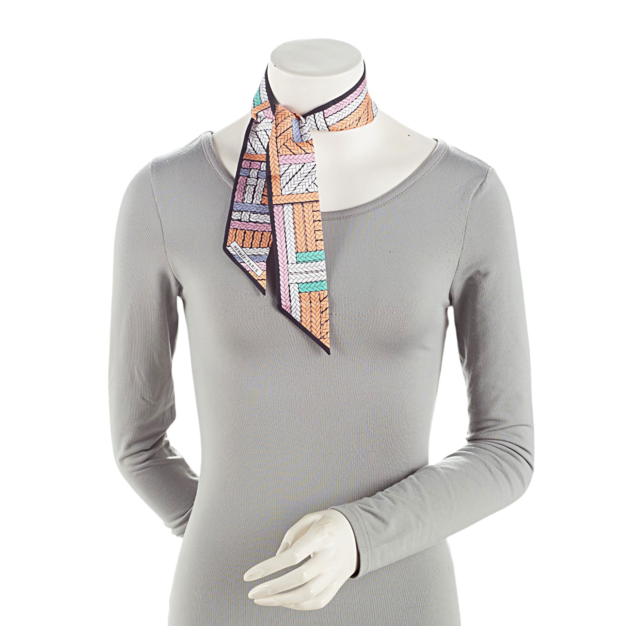 Hermes Silk Tresses H Doll Twilly Scarf (SHF-ZMGWVH)