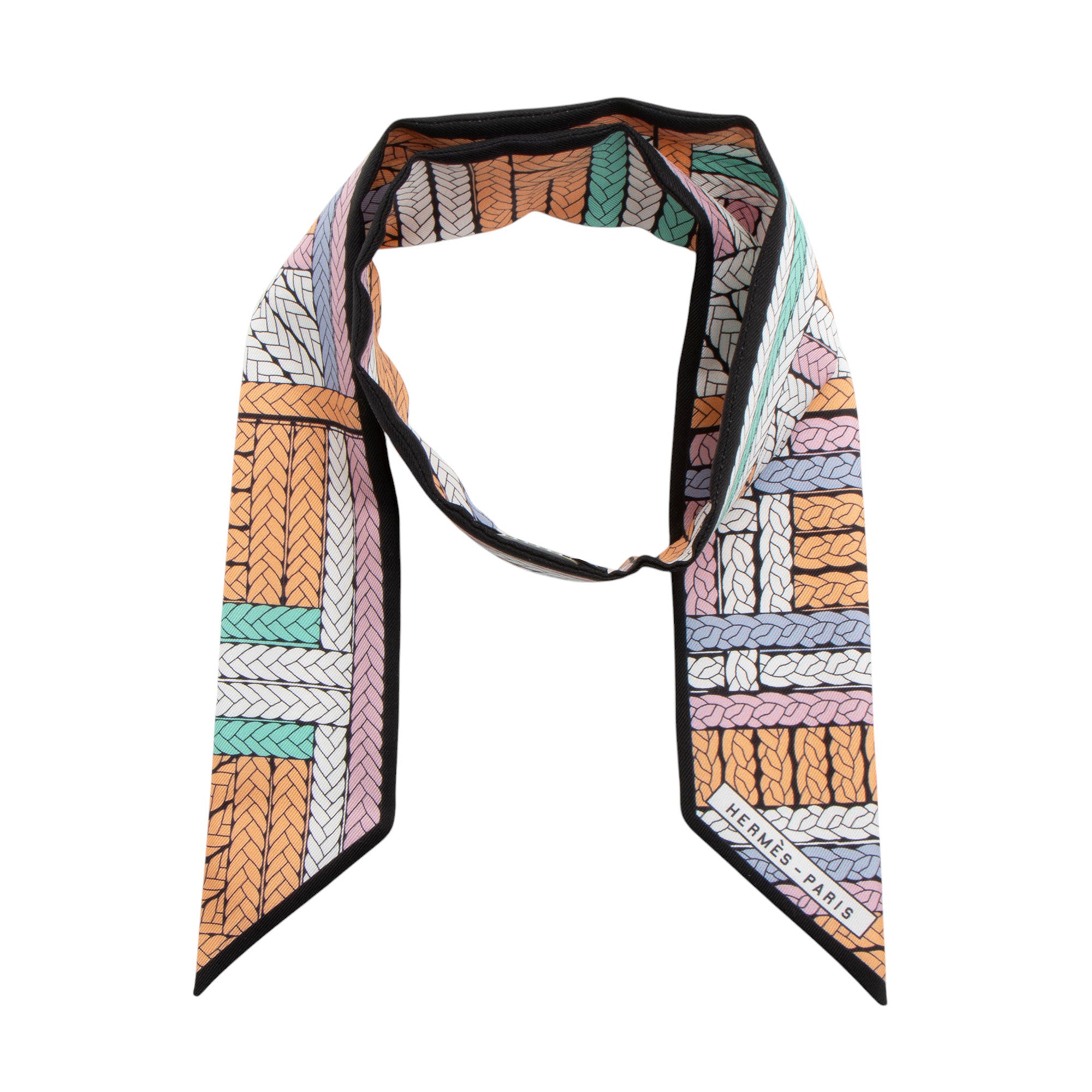 Hermes Silk Tresses H Doll Twilly Scarf (SHF-ZMGWVH)