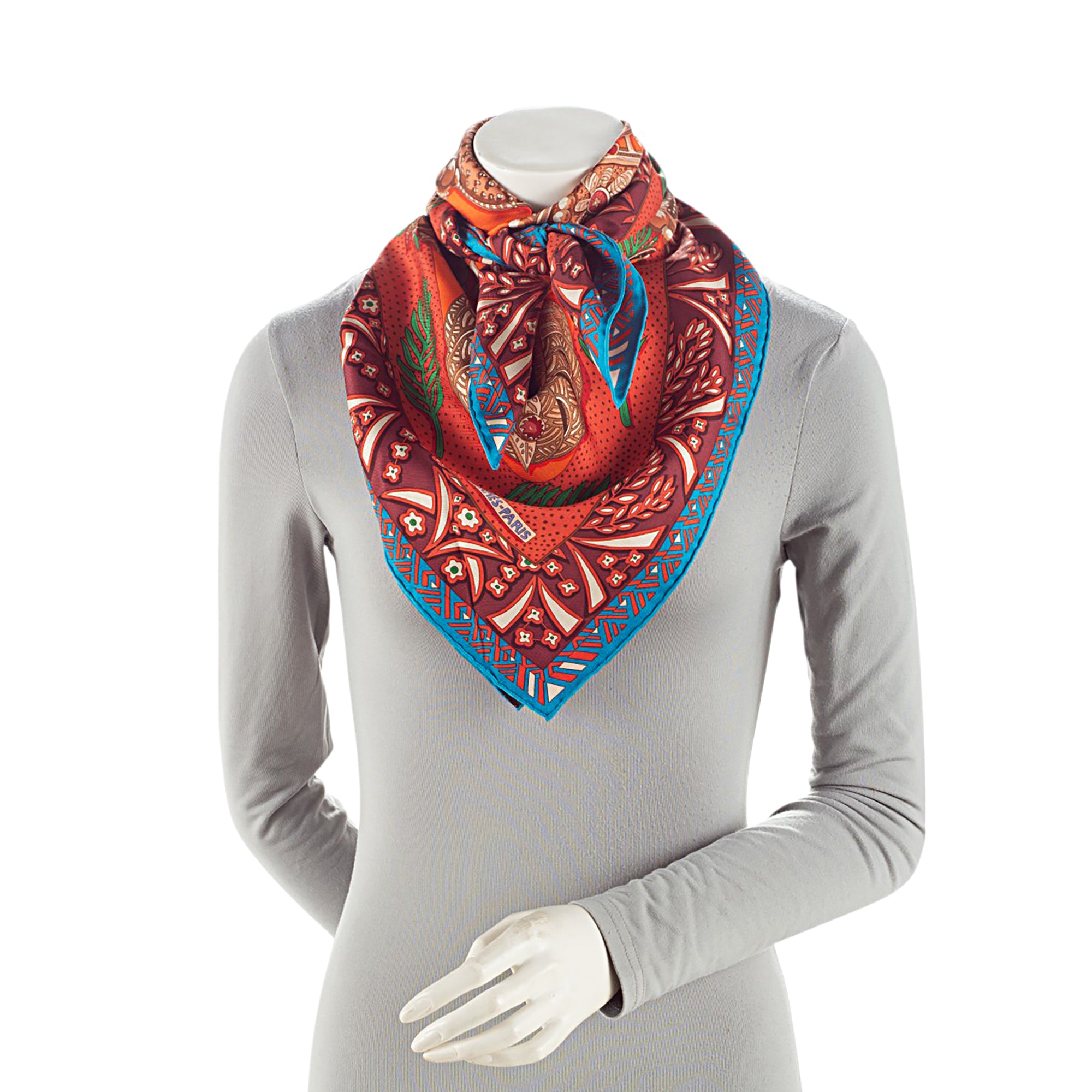 Hermes Silk Zenobie Reine De Palmyre 90cm Scarf