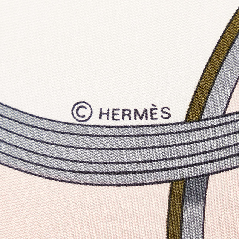 Hermès Hermès Springs Springs Twilly Silk Scarf-Rose Red/Green  (Scarves,Silk Scarves)