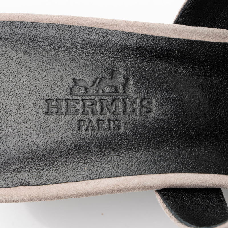 Hermes Suede Blink Mules - Size 7.5 / 37.5 (SHF-jo3M8c)