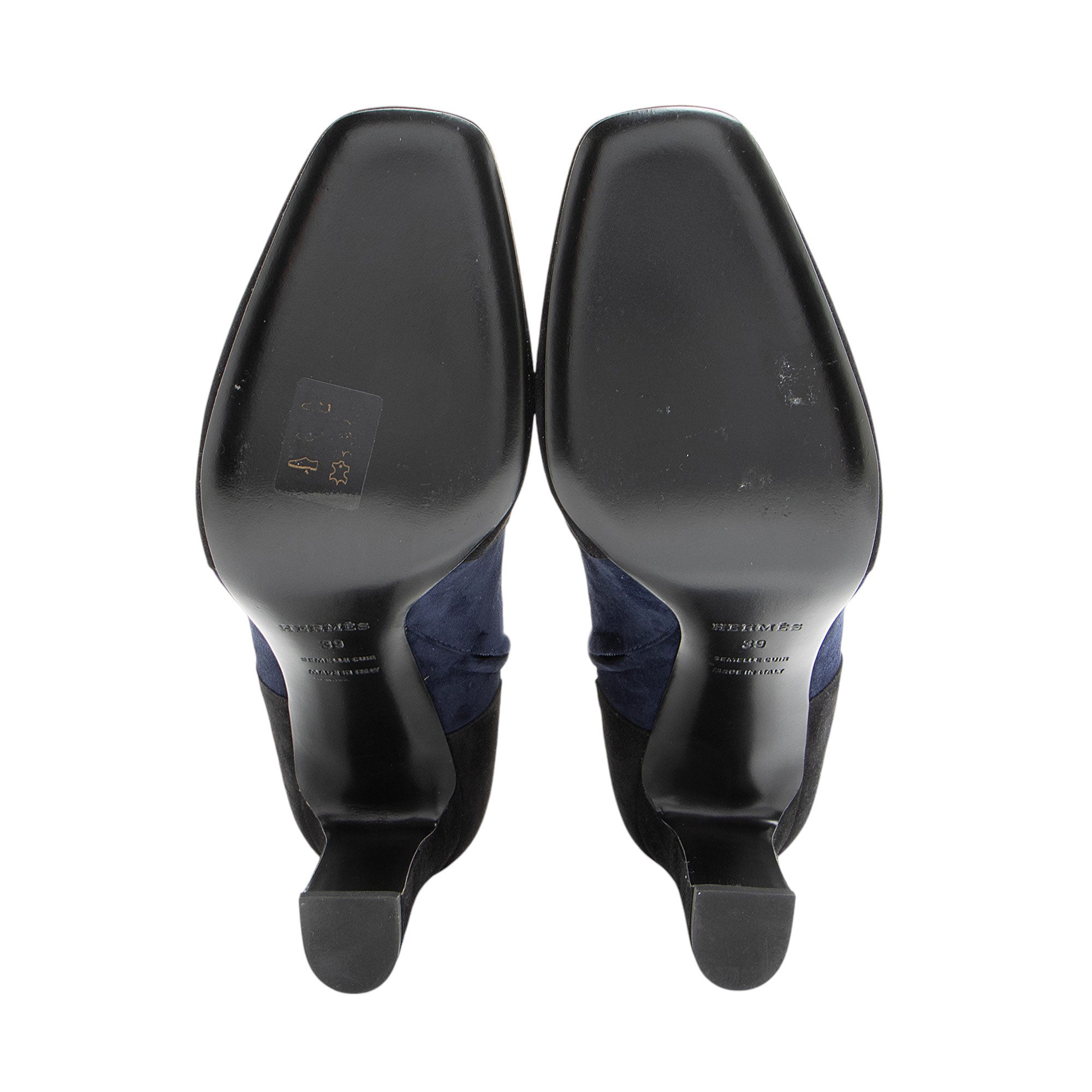 Hermes Bicolor Suede Neila Ankle Boots - Size 9 / 39