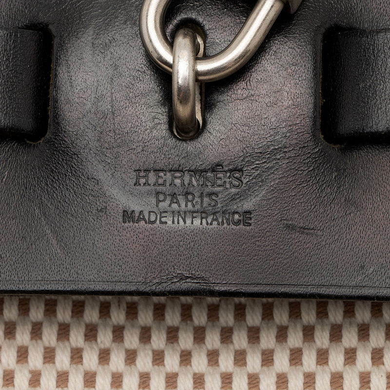 Hermes Vintage Toile Cabas Herbag 40 Satchel (SHF-o75059)