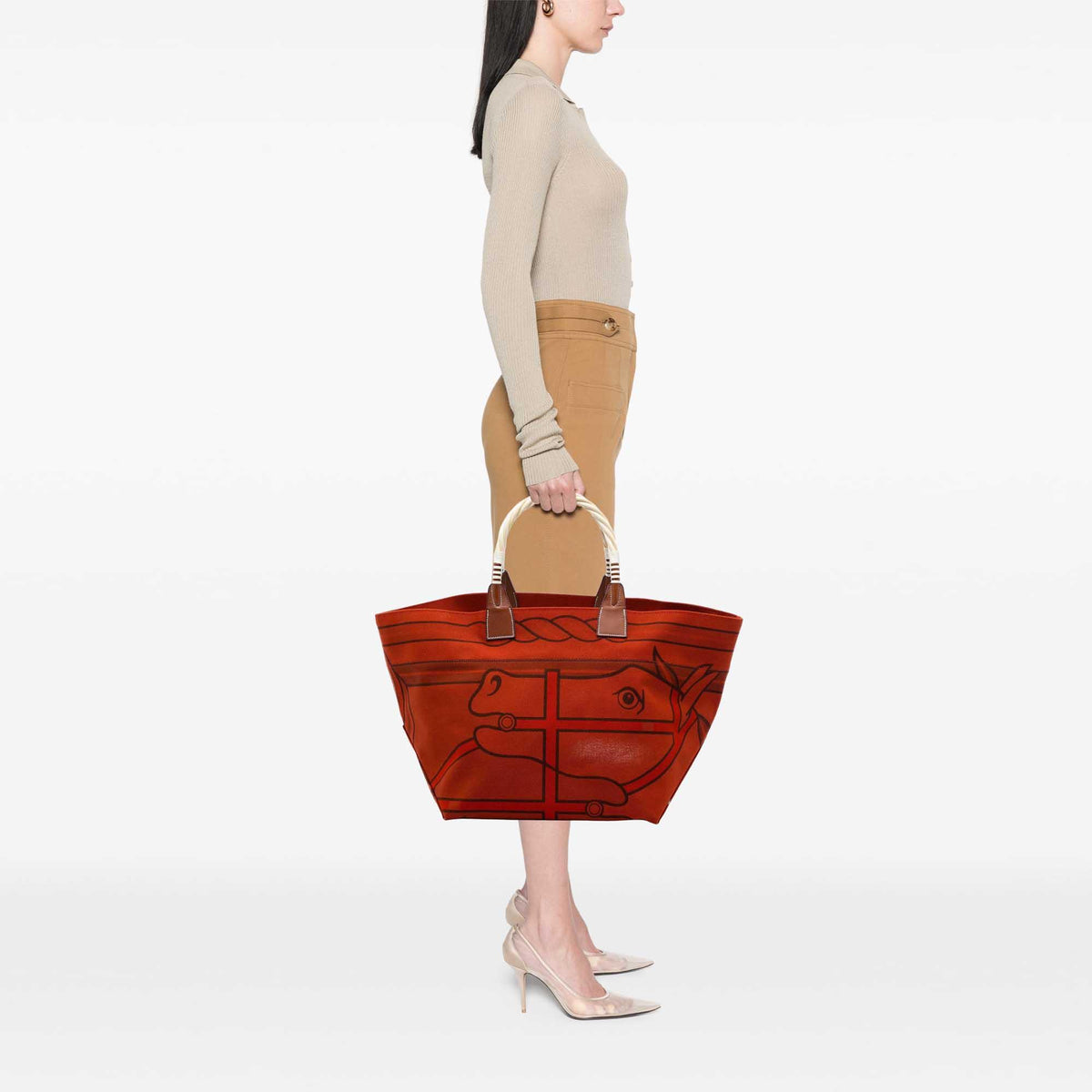 Hermes Toile H Plume Quadrige au Fil Steeple 31