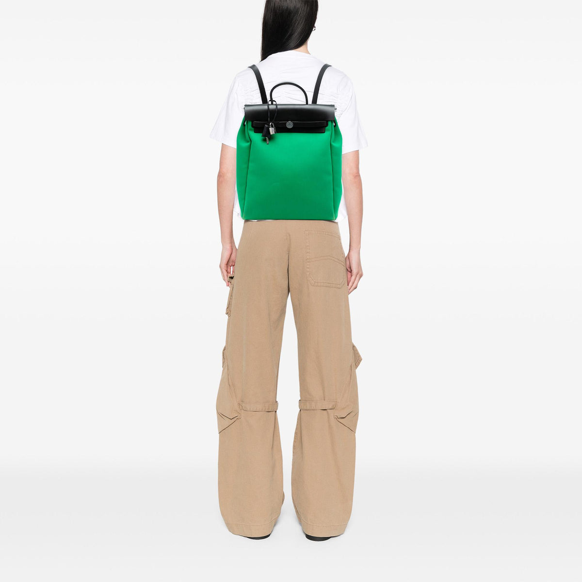 Hermes Toile Herbag A Dos Zip Retourne Backpack