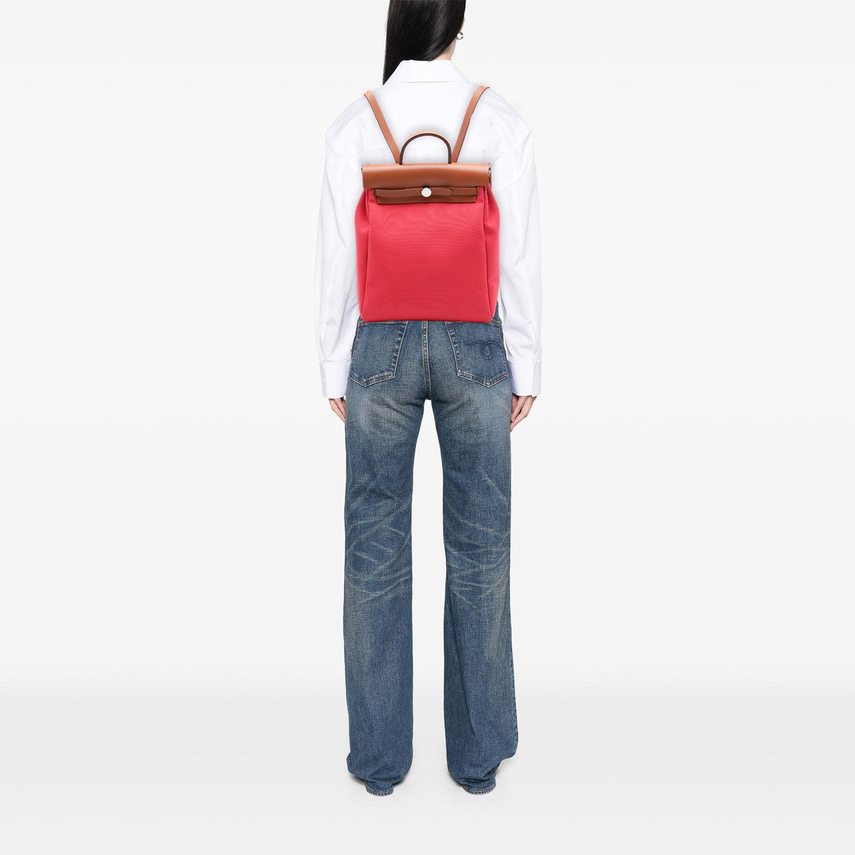 Hermes Toile Herbag A Dos Zip Retourne Backpack