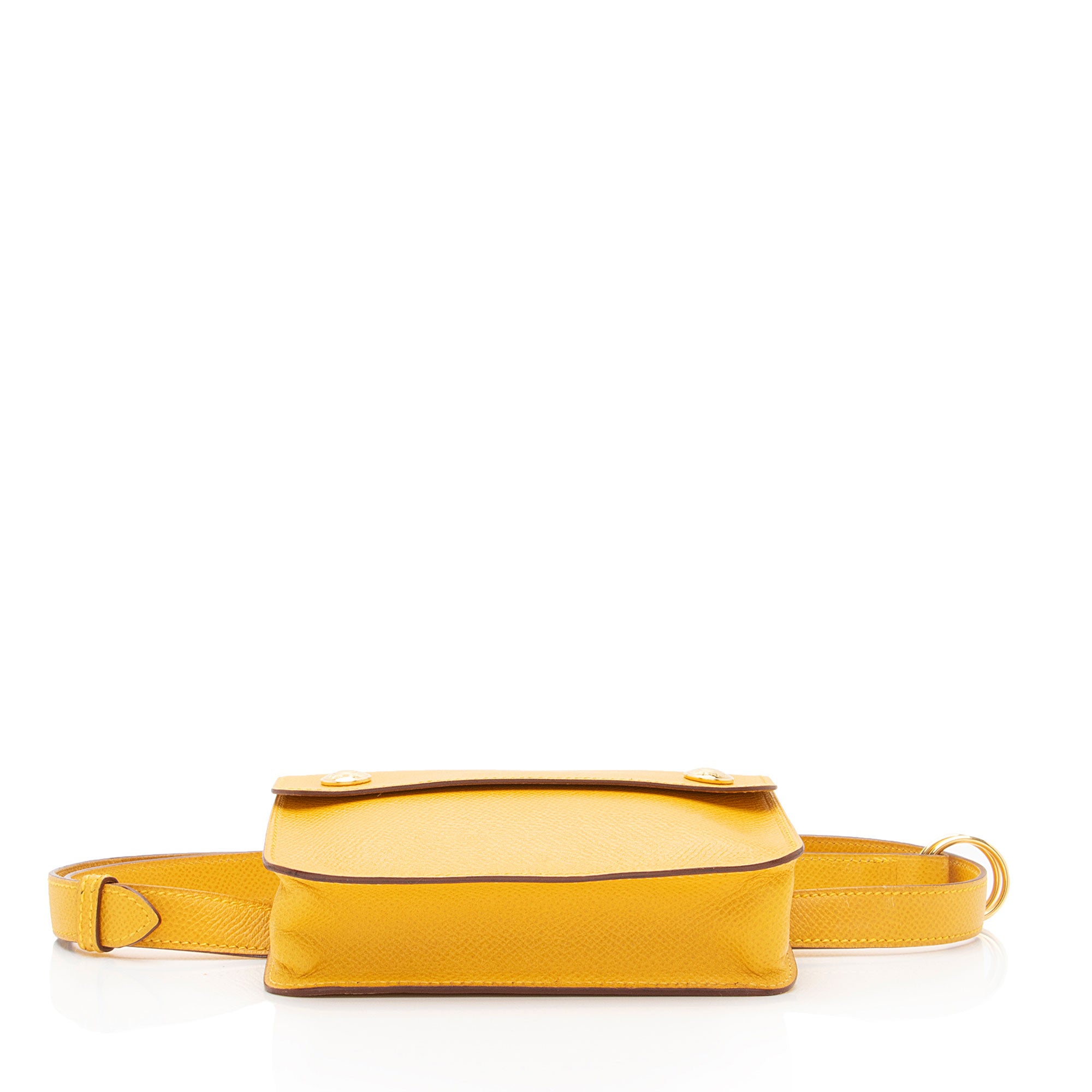 Hermes Vintage Chevel Leather Pochette Green Belt Bag (SHF-Zes22t)