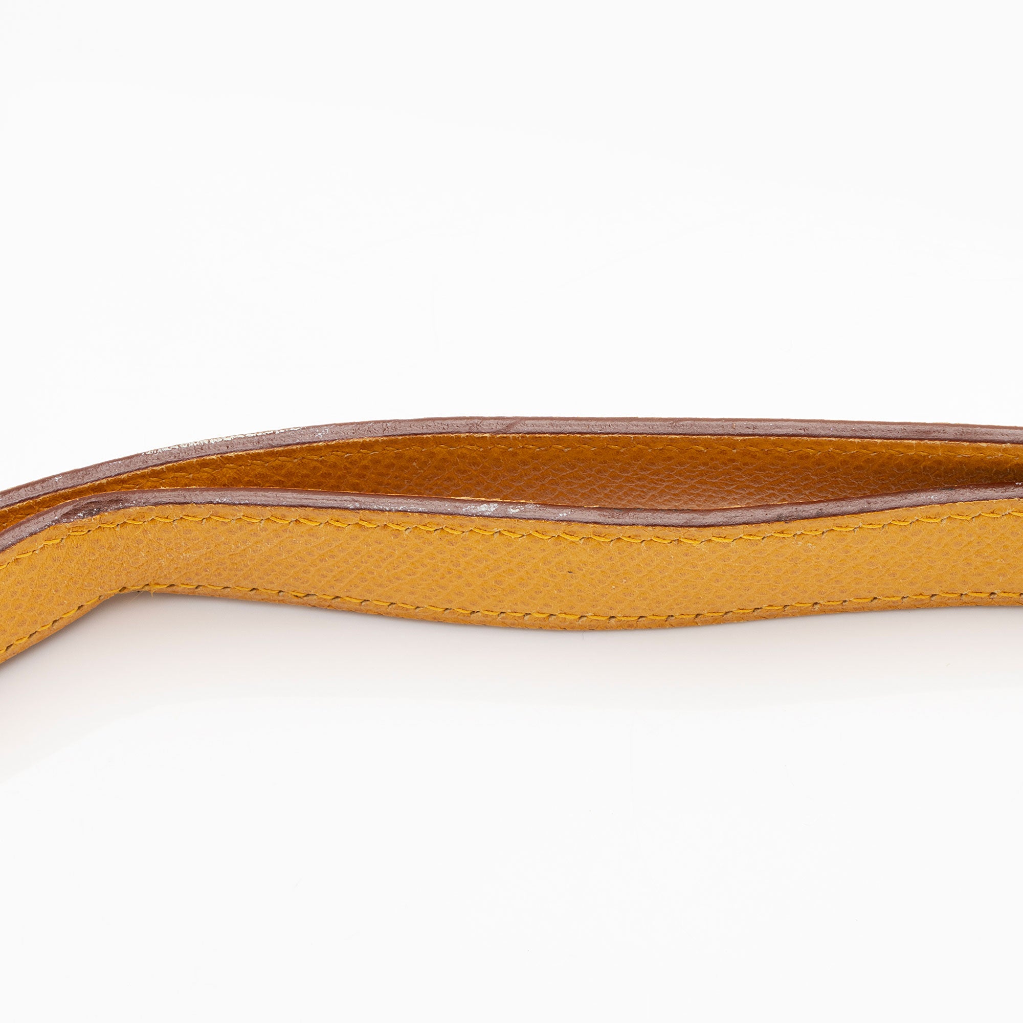 Hermes Vintage Chevel Leather Pochette Green Belt Bag (SHF-Zes22t)