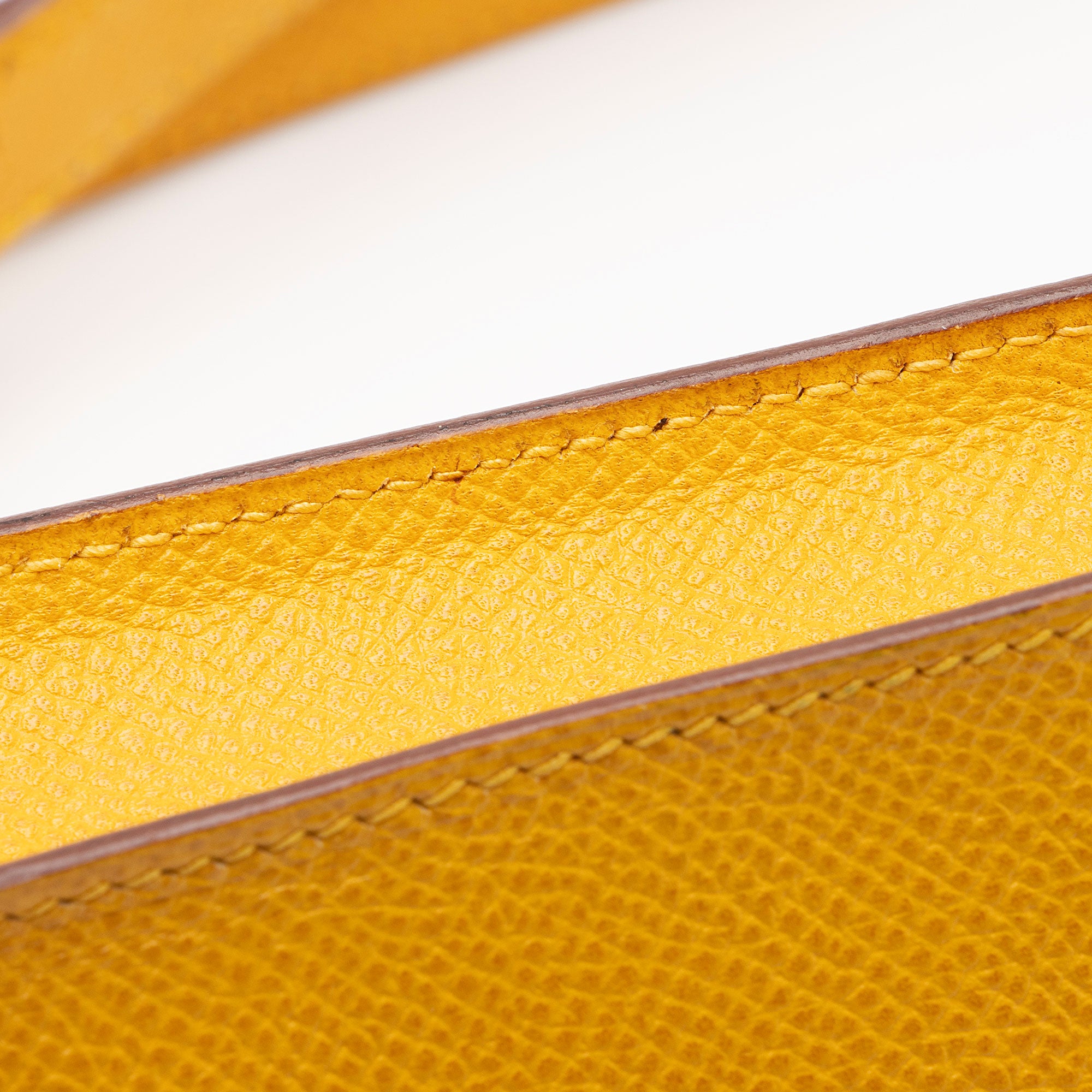 Hermes Vintage Chevel Leather Pochette Green Belt Bag (SHF-Zes22t)