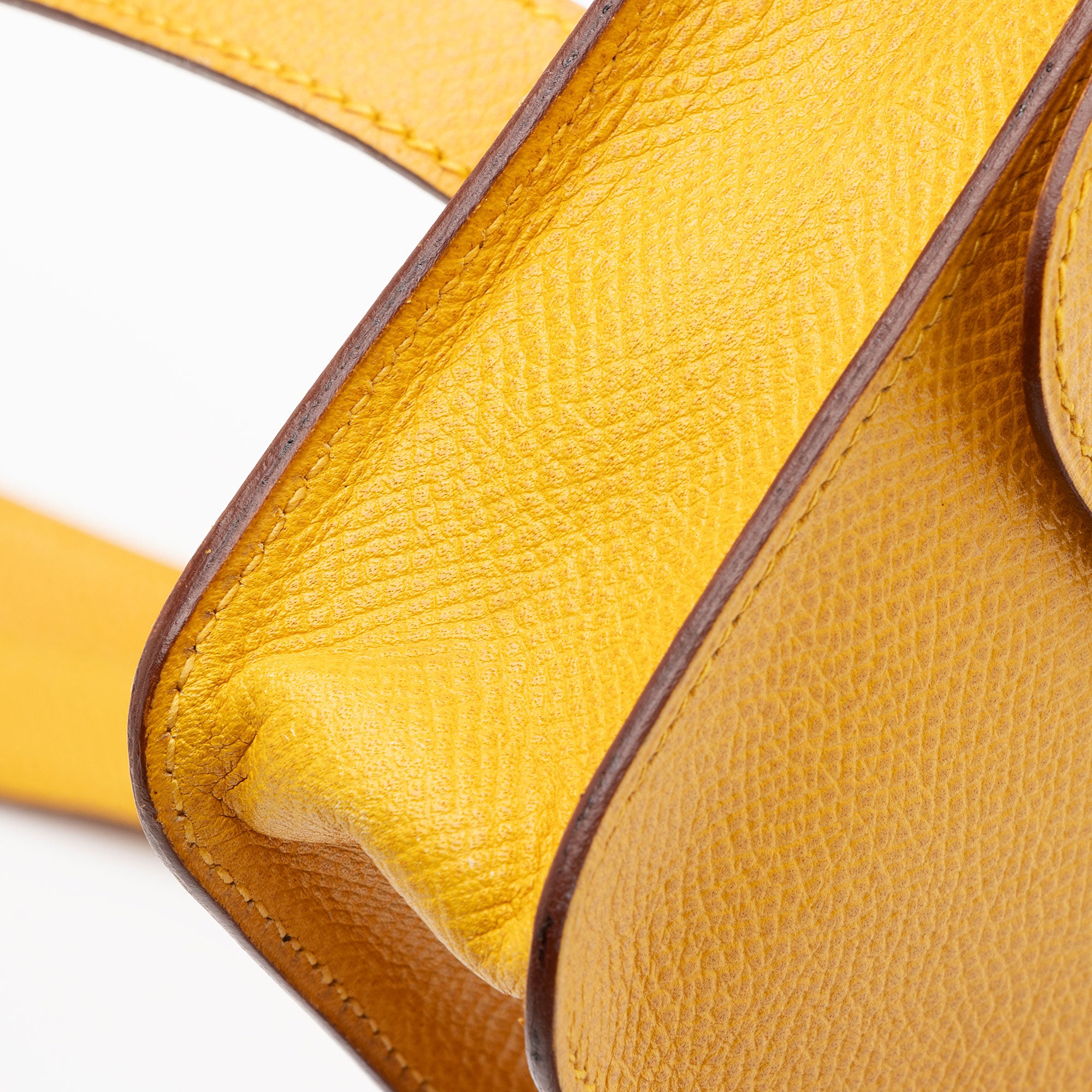 Hermes Vintage Chevel Leather Pochette Green Belt Bag (SHF-Zes22t)