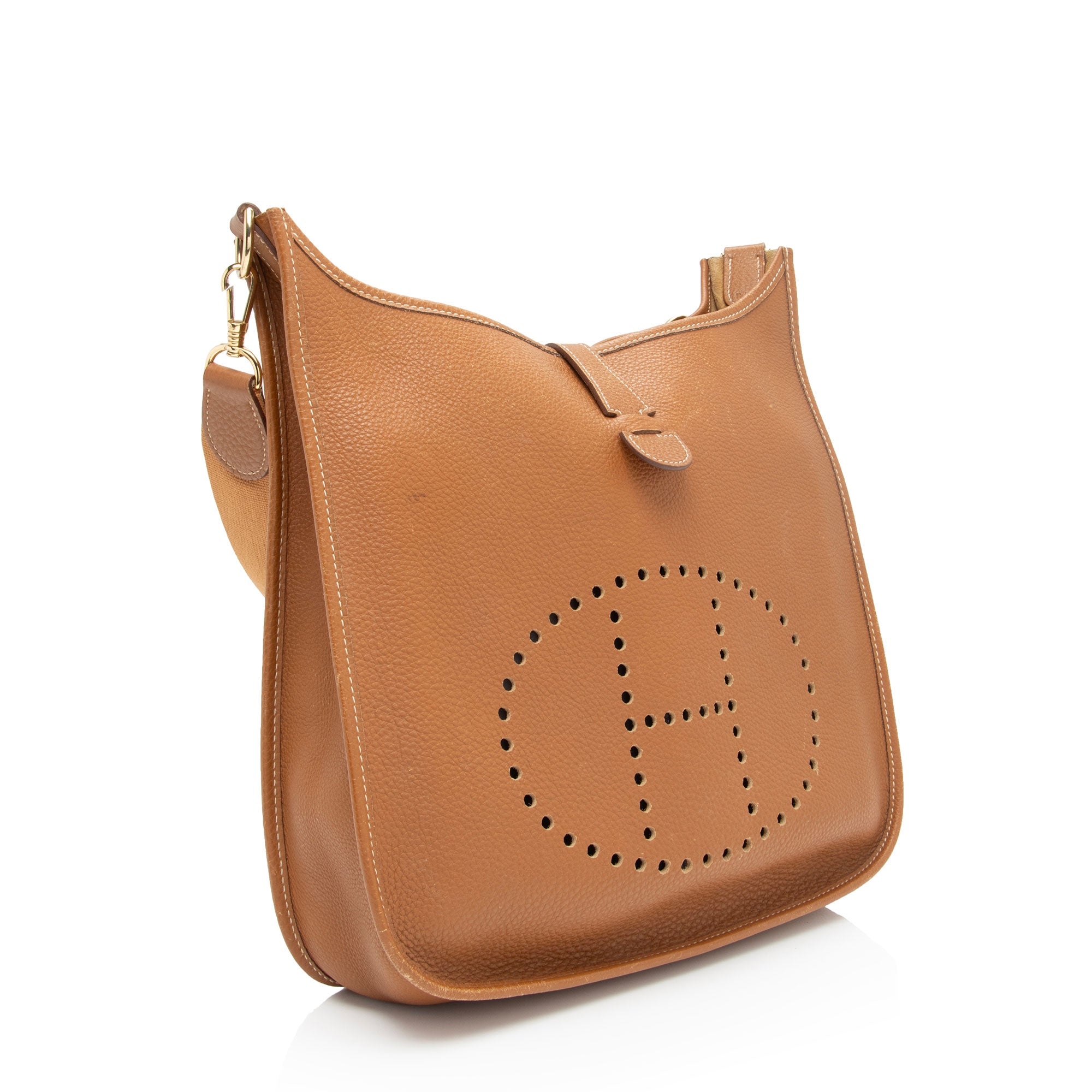Hermes Vintage Clemence Evelyne I GM Shoulder Bag - FINAL SALE (SHF-mB