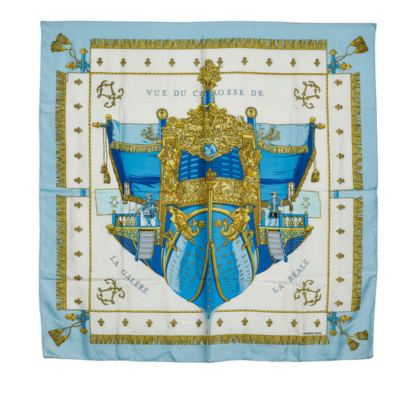 Hermes Vue du Carrosse de la Galere la Reale Silk Scarf (SHG-X2aUF2)