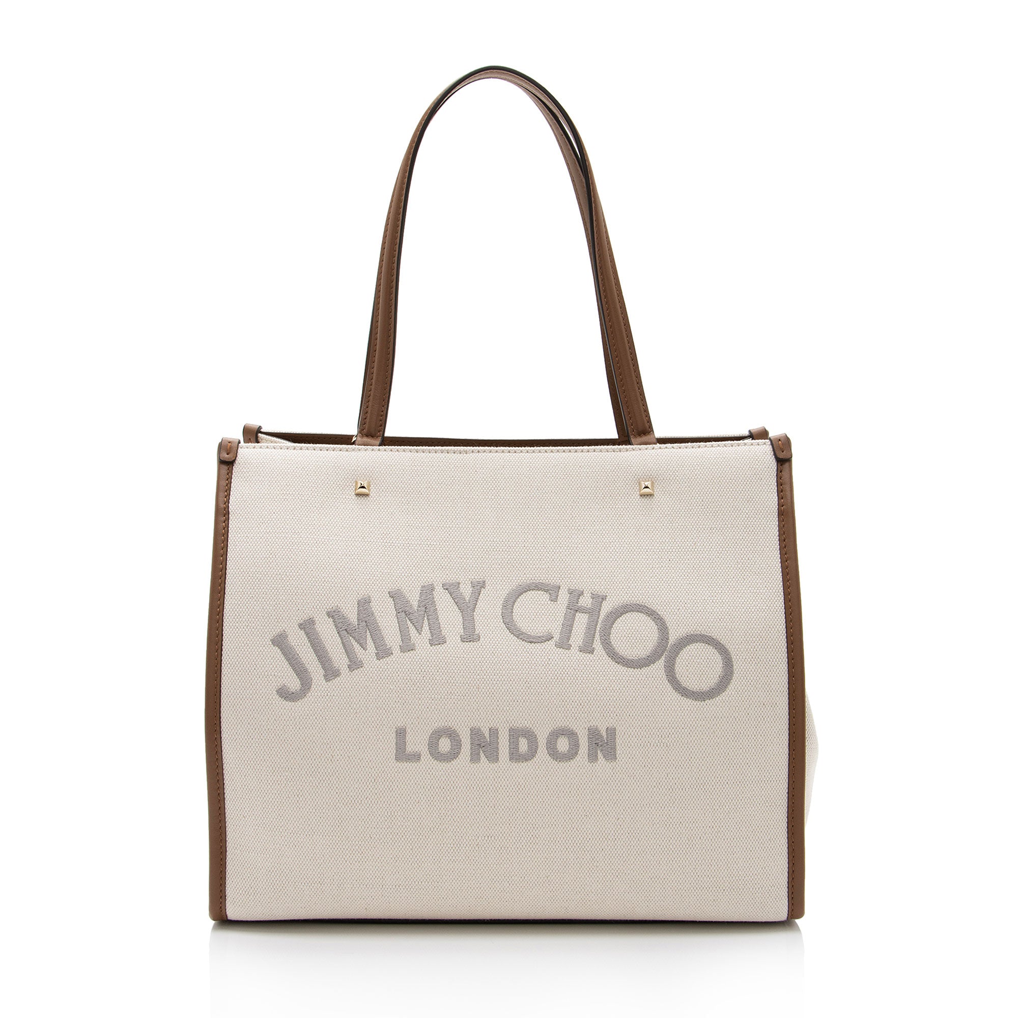 Jimmy Choo Canvas Logo Varenne Medium Tote (SHF-fOguGS)