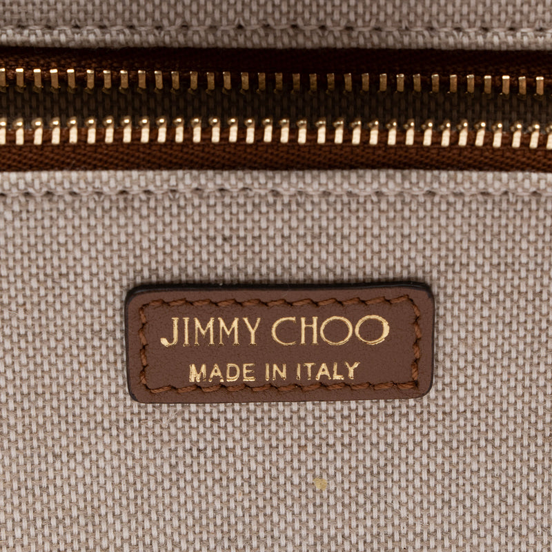 Jimmy Choo Canvas Logo Varenne Medium Tote (SHF-fOguGS)