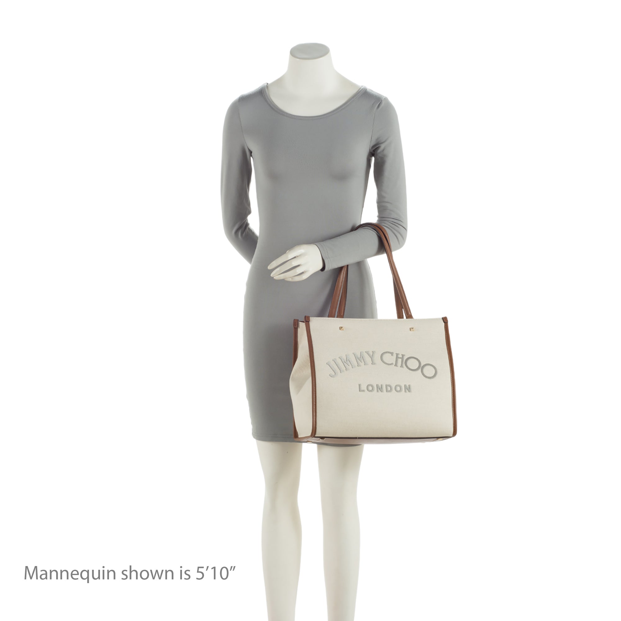 Jimmy Choo Canvas Logo Varenne Medium Tote (SHF-fOguGS)