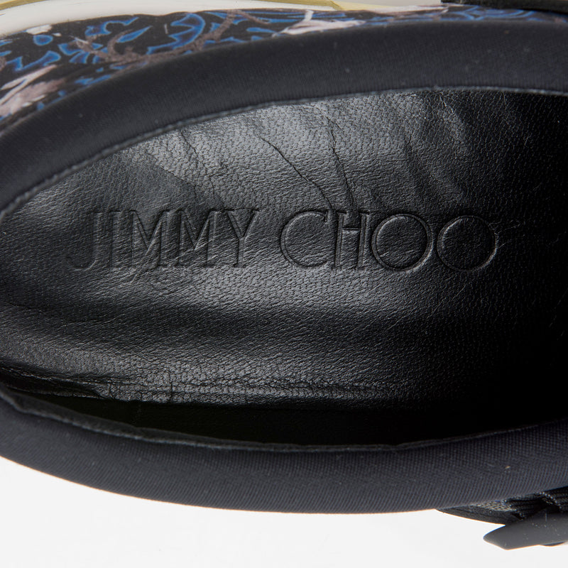 Jimmy Choo Floral Print Sneakers - Size 7 / 37 (SHF-23100)
