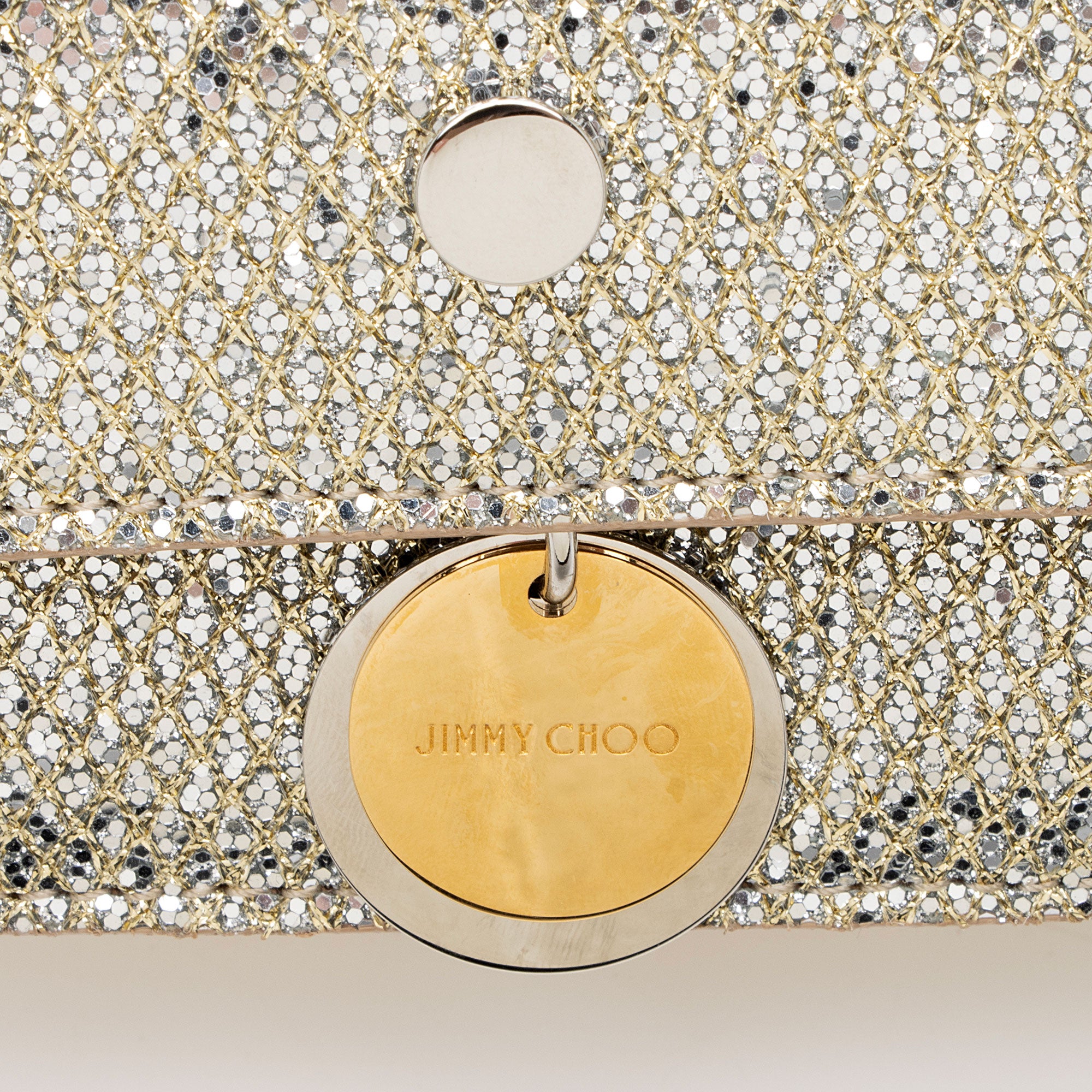Jimmy Choo Glitter Fabric Finley Mini Shoulder Bag