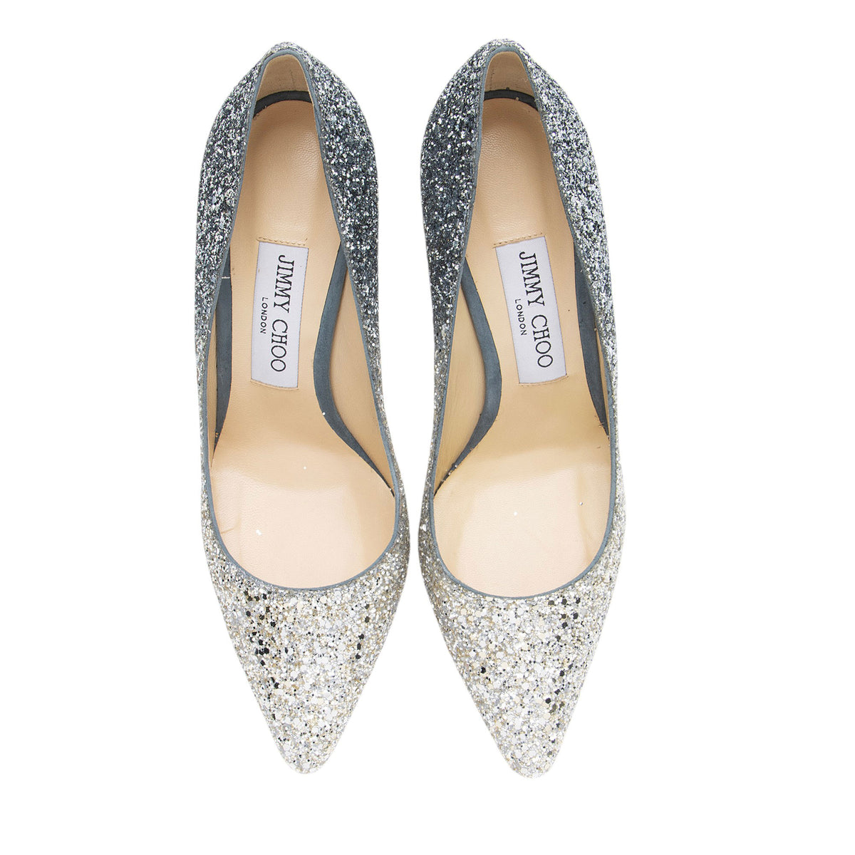 Jimmy Choo Glitter Romy Pumps - Size 7 / 37