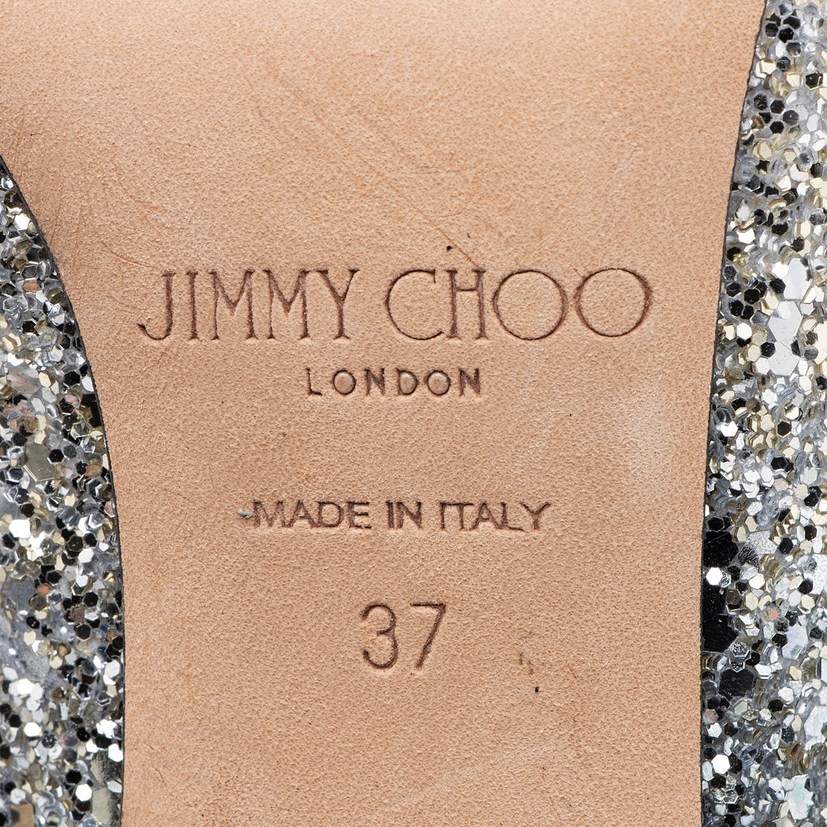 Jimmy Choo Glitter Romy Pumps - Size 7 / 37
