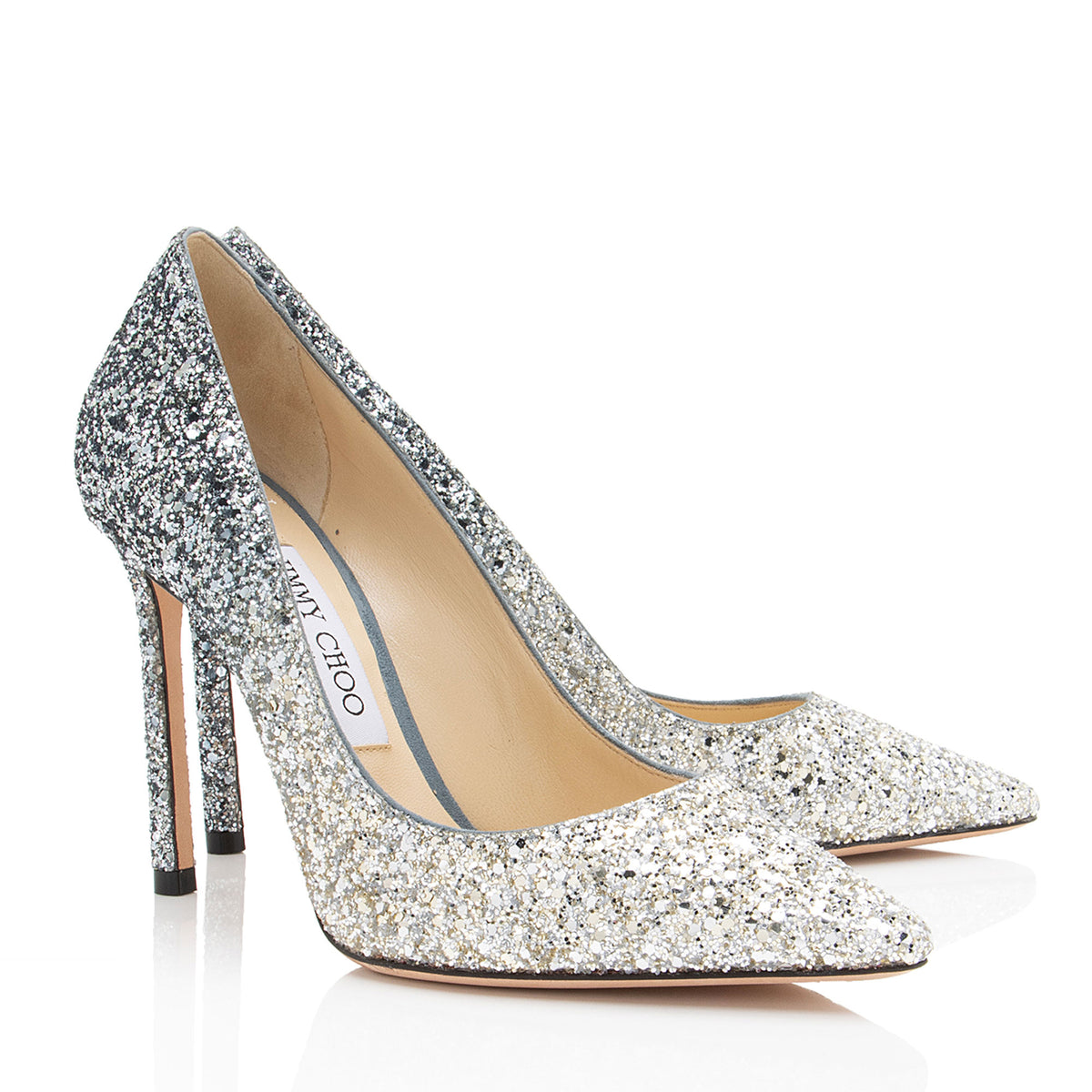 Jimmy Choo Glitter Romy Pumps - Size 7 / 37