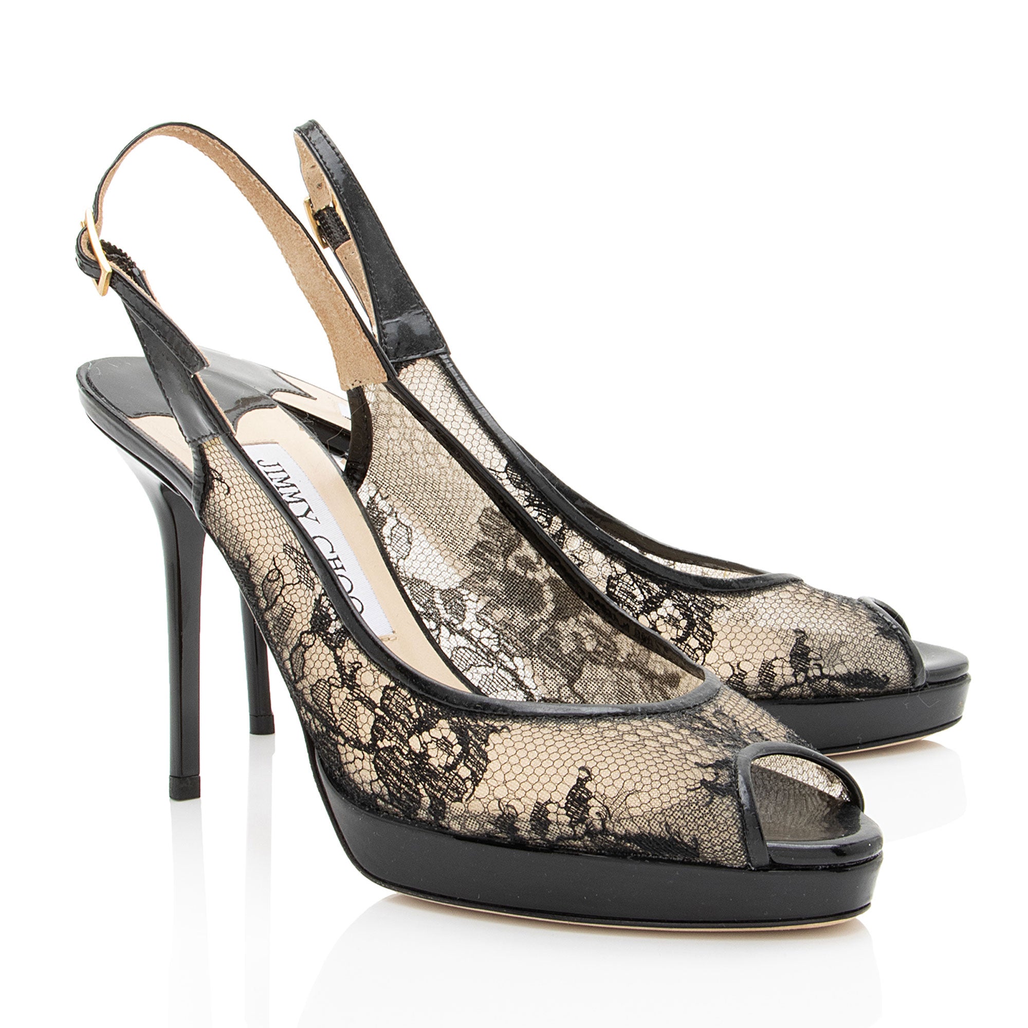 Jimmy Choo Lace Nova Slingback Pumps - Size 6 / 36