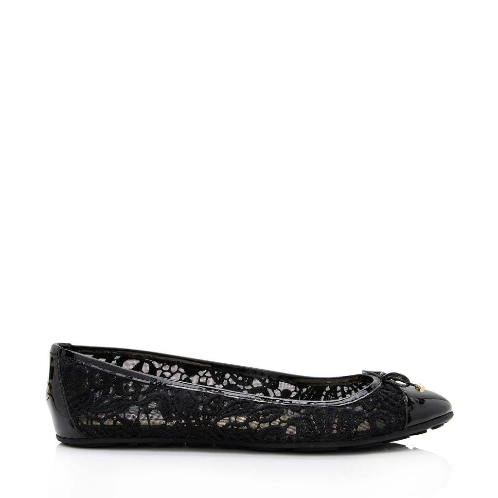 Jimmy Lace Patent Leather Waltz Ballerina Flats - Size 9.5 39.5 – LuxeDH