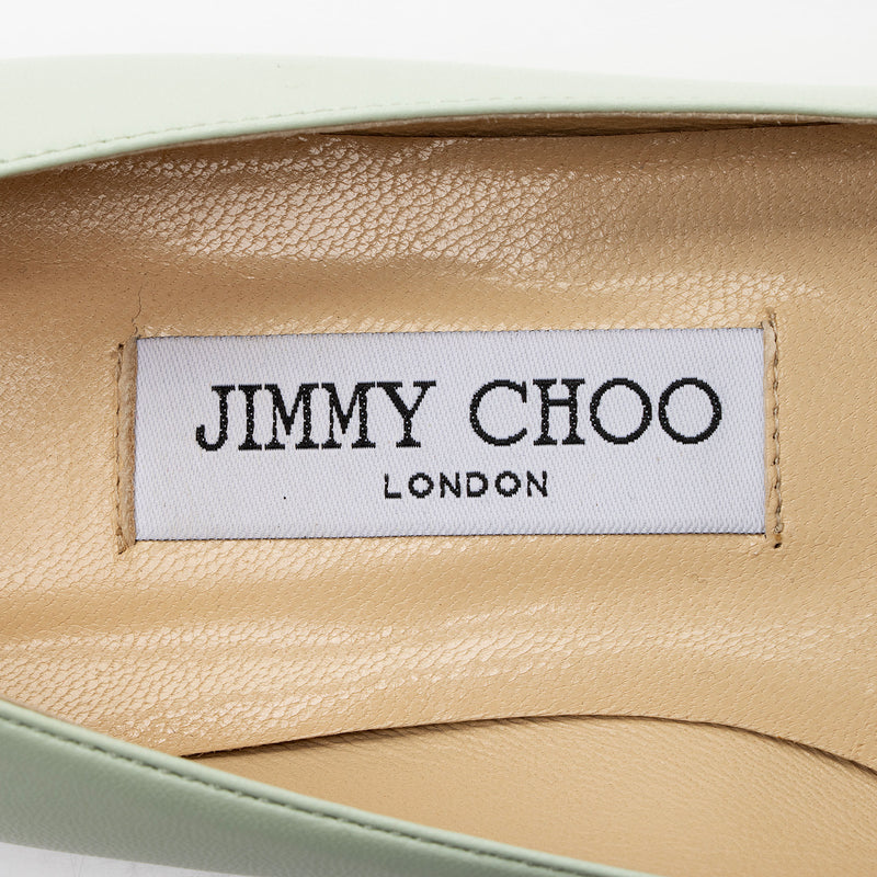 Jimmy Choo Leather Alina Flats - Size 6.5 / 36.5 (SHF-KfHf5l)