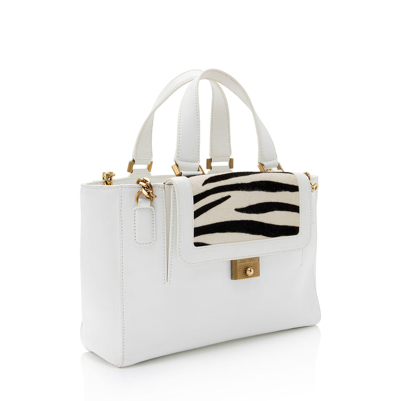 Jimmy Choo Leather Calf Hair Zebra Camille Tote (SHF-4IlvmY)