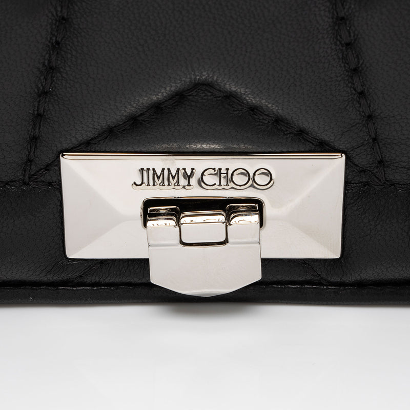 Jimmy Choo Leather Helia Chain Crossbody (SHF-OnL3YG)