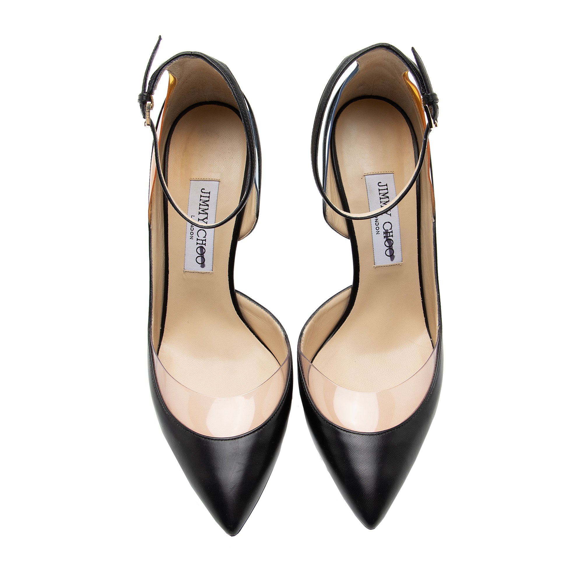 Jimmy Choo Leather Luc 100 Pumps - Size 9.5 / 39.5 (SHF-nSiZpc)