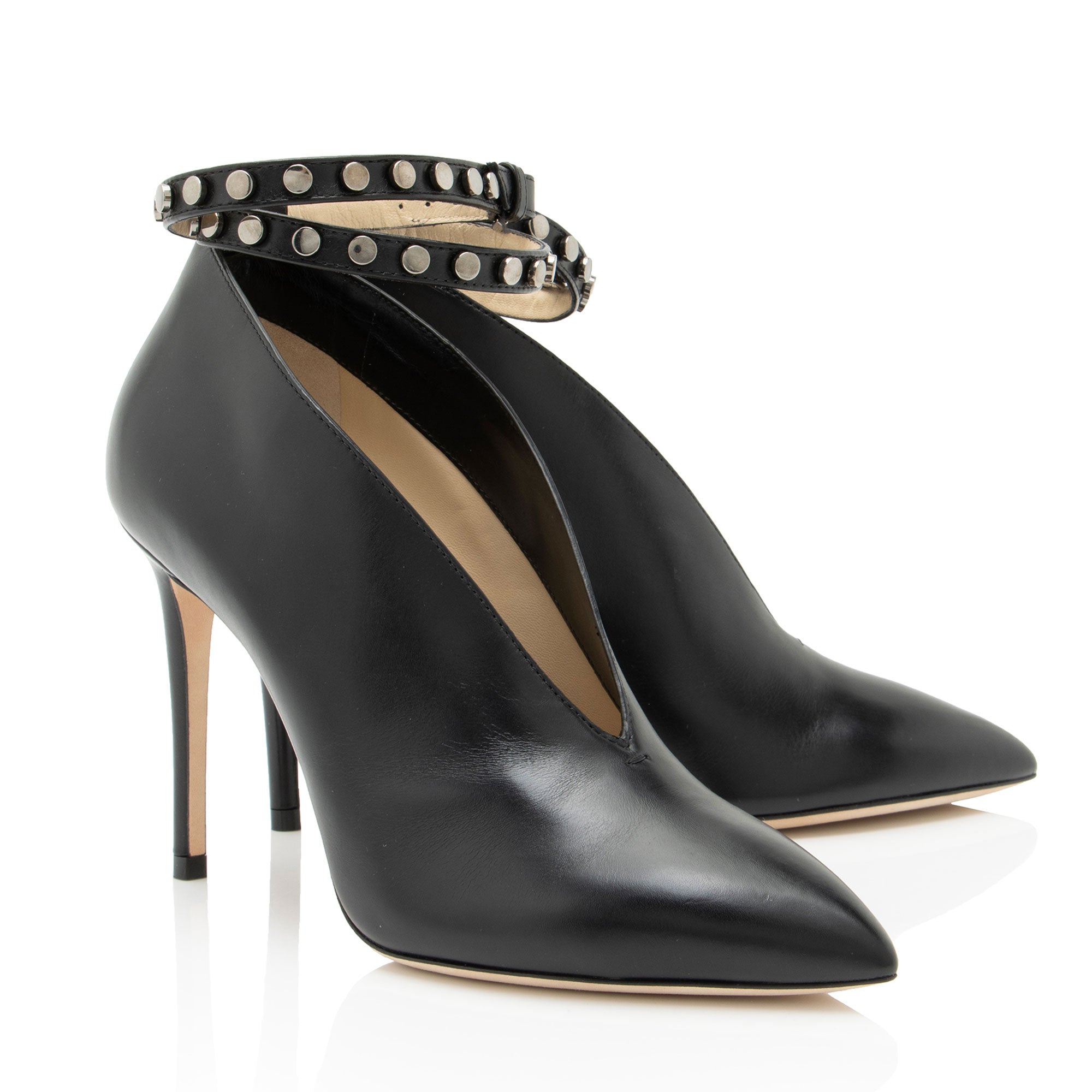 Jimmy Choo Leather Studded Lark Bootie- Size 7.5 / 37.5