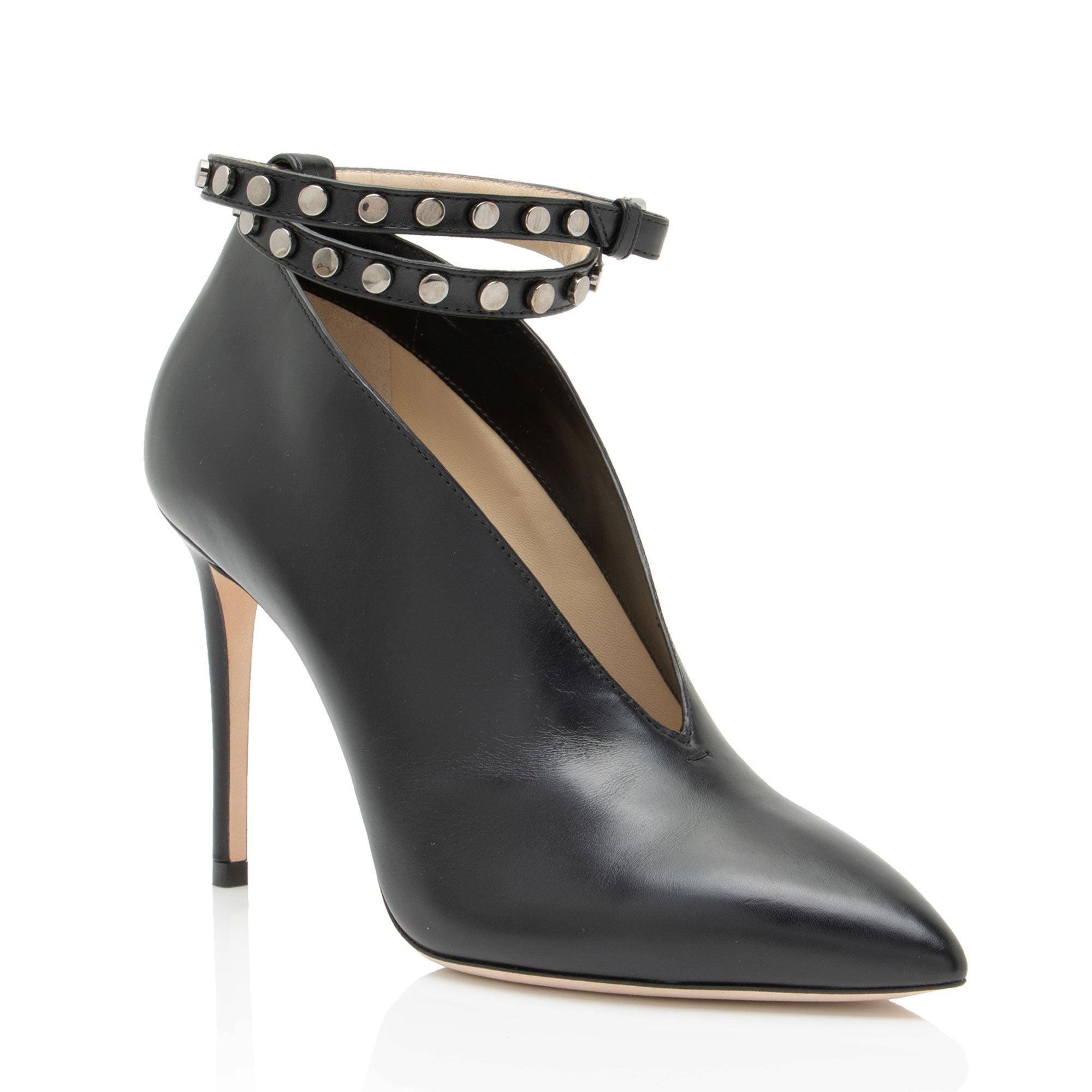Jimmy Choo Leather Studded Lark Bootie- Size 7.5 / 37.5
