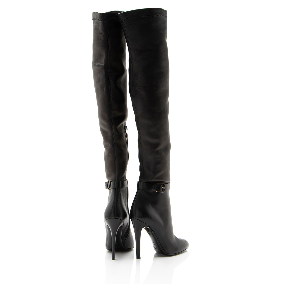 Jimmy Choo Leather Tamba Over the Knee Boots - Size 7 / 37