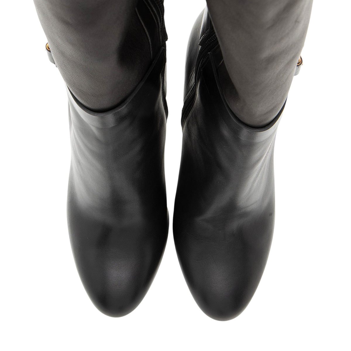 Jimmy Choo Leather Tamba Over the Knee Boots - Size 7 / 37